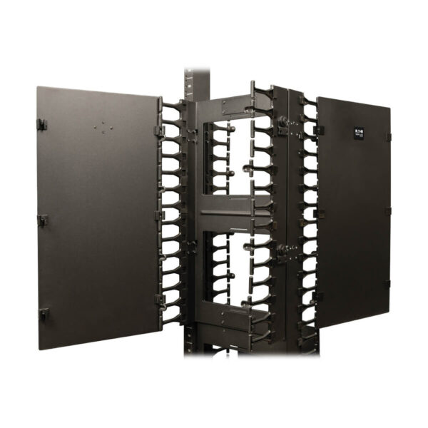 ac9b090d72d3222f31a582bc58dc245b Tripp Lite series SmartRack 12-in. (30.48 cm) Width High Capacity Vertical Cable Manager - Double finger duct with cover