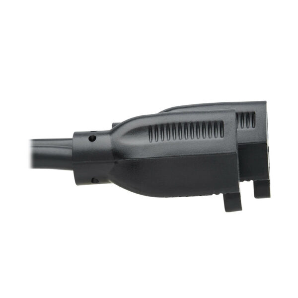 ad7a0a5c02bf06cbf1932f2c50d7cbed Tripp Lite series Extension Cord Y Splitter, NEMA 5-15P to 2x NEMA 5-15R - 13A, 125V, 16 AWG, 1 ft. (0.3 m), Black
