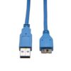 ad967846e5aa9d1745696b7fb48382cb-1 Tripp Lite series USB 3.0 SuperSpeed Device Cable (A to Micro-B M/M), Blue, 6 ft. (1.83 m)