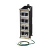Tripp Lite series 8-Port Metal DIN-Rail Mounting Keystone Patch Panel with Grounding, Black/Silver, TAA