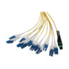 Tripp Lite series Preloaded Fiber Panel, 1U - 2x (24F MTP/MPO-APC to 12x LC Duplex F/M) 24F Trunk Cables, OS2 Singlemode, 20 m (65.6 ft.)