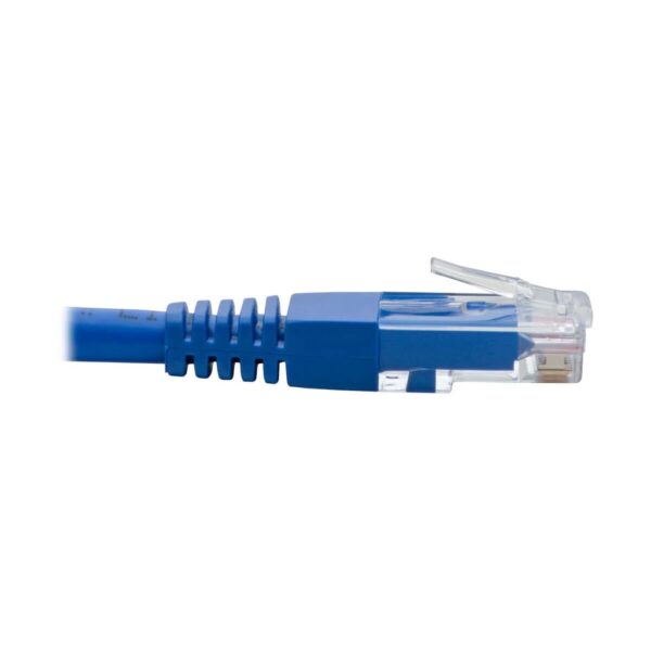 ae92acd8e0ae7c49dff4c94e136ddfd9 Tripp Lite series Left-Angle Cat6 Gigabit Molded UTP Ethernet Cable (RJ45 Left-Angle M to RJ45 M), Blue, 1 ft. (0.31 m)