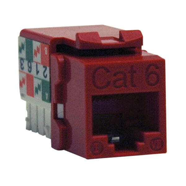 Tripp Lite series Cat6/Cat5e 110 Style Punch Down Keystone Jack - Red, TAA