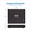 Tripp Lite series 2-Port USB-C KVM Dock - 4K HDMI, USB 3.2 Gen 1, USB-A Hub, Remote Selector, 85W PD Charging, Black, TAA