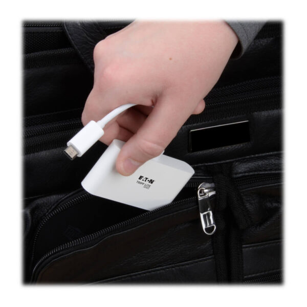 Tripp Lite series 4-Port USB-C Hub, USB 3.x (5Gbps), 4x USB-A Ports, 60W PD Charging, White