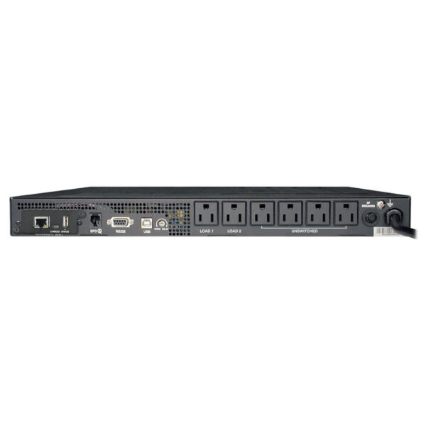 Tripp Lite SmartPro 120V 750VA 600W Line-Interactive Sine Wave UPS, 1U Rack/Vertical, Pre-installed WEBCARDLX Network Interface, TAA - SMART750RM1UN