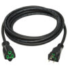 Tripp Lite series Safe-IT Antibacterial Hospital-Grade Extension Cord, 5-15P to 5-15R - Green Dot, 13A, 125V, 16 AWG, Black, 10 ft. (3 m)