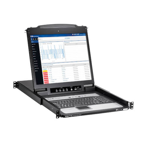Tripp Lite series NetDirector 16-Port 1U Rack-Mount Console IP KVM Switch with 19 in. LCD, German Keyboard