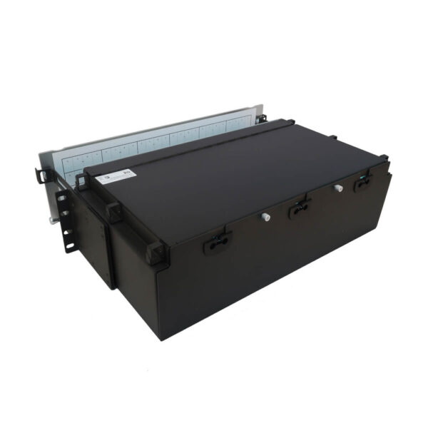 b0328235a2b2d1043e2142e9f64e21f9 Tripp Lite series Preloaded Fiber Patch Panel, 3U - 24x (12F MTP/MPO-PC to 4x LC Duplex F/F) 8F Trunk Cables, OM4 Multimode, 10 m (32.8 ft.)