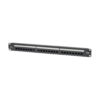Tripp Lite series 24-Port Cat6 Patch Panel - 4PPoE Compliant, 110/Krone, 568A/B, RJ45 Ethernet, 1U Rack-Mount, Black, TAA