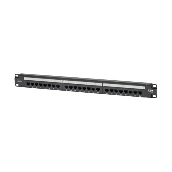 Tripp Lite series 24-Port Cat6 Patch Panel - 4PPoE Compliant, 110/Krone, 568A/B, RJ45 Ethernet, 1U Rack-Mount, Black, TAA