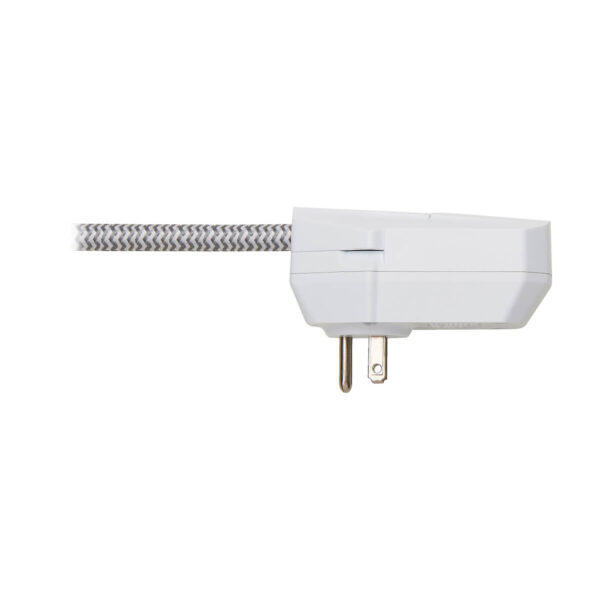 Tripp Lite 7-Outlet Surge Protector, 6 on Strip + 1 on Detachable Charger Plug, 2 USB (2.4A Shared), 900 Joules, 6 ft. Cord, 5-15P, White - TLP616USB