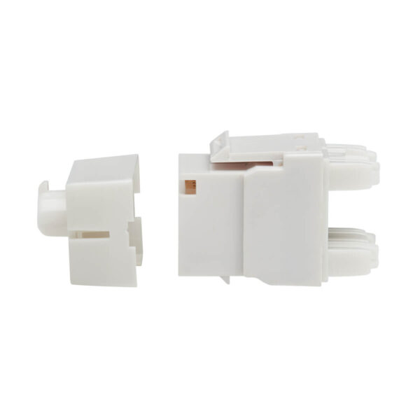 b05aa337a8edd241d744dd3fffa233f7 Tripp Lite series Cat6a Keystone Jack - 4PPoE Compliant, 110/Krone, 568A/B, RJ45 Ethernet, White, TAA