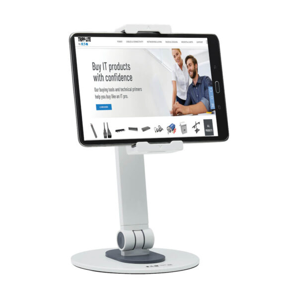 Tripp Lite series Full-Motion Smartphone and Tablet Desktop Mount, White
