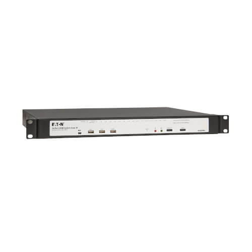 Eaton 16-Port Cat5e KVM over IP Switch - Virtual Media, 2 Remote/1 Local User, HDMI Output, 1U Rack-Mount, TAA