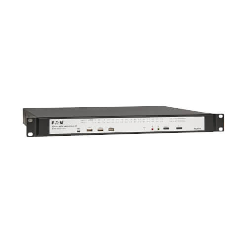 Eaton 32-Port Cat5e KVM over IP Switch - Virtual Media, 1 Remote/1 Local User, HDMI Output, 1U Rack-Mount, TAA