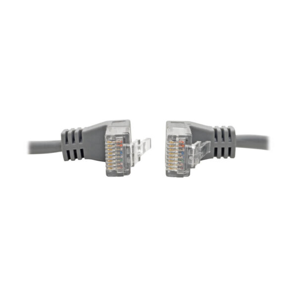 b085b912859e2d7f134a4eb64e2ca45a Tripp Lite series Right-Angle Cat6 Gigabit Snagless Molded Slim UTP Ethernet Cable (RJ45 M/M), Gray, 1 ft. (0.31 m)