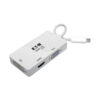 Tripp Lite series USB-C Multiport Adapter (M/3xF) - 4K HDMI, DVI, VGA, HDCP, White