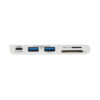 Tripp Lite series USB-C Multiport Adapter, USB 3.x (5Gbps), USB-A/C Hub Ports, Card Reader and 60W PD Charging, White