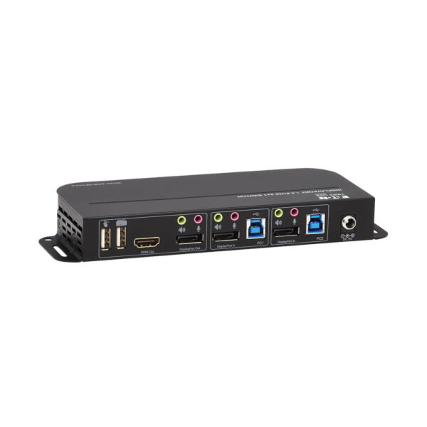 Tripp Lite series 2-Port DisplayPort/USB KVM Switch - 4K 60 Hz, HDR, HDCP 2.2, IR, DP 1.4, USB Sharing, USB 3.0 Cables