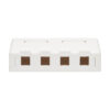 b1089cde9935818c6edb06b62504a760 Tripp Lite series Surface-Mount Box for Keystone Jacks - 4 Ports, White, TAA