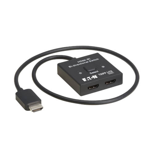 Tripp Lite series 2x1 Bi-Directional HDMI Switch - 4K 60 Hz, HDR, HDCP Passthrough