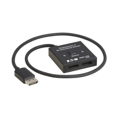 Product Image: B119-002-BDS-DP Tripp Lite series 2x1 Bi-Directional DisplayPort Switch - 4K 120 Hz or 8K 30 Hz, HDR, HDCP Passthrough
