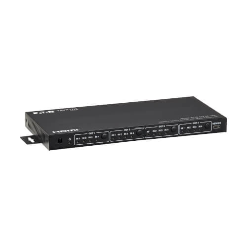 Tripp Lite series 4x4 HDMI Matrix Switch with Video Wall Controller - 4K 30 Hz, 4 HDMI Inputs, 4 HDMI Outputs, 4:4:4, TAA