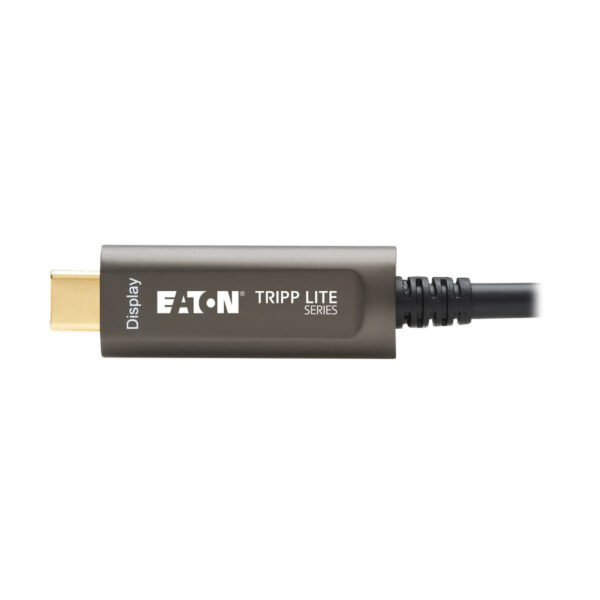 b11a78a4805fc774ddbc5ad9a7c28897-2 Tripp Lite series USB-C to USB-C Plenum-Rated Fiber Active Optical Cable (AOC) - 4K 60 Hz, HDR, 4:4:4, M/M, Black, 30 m (98 ft.), Video-Only
