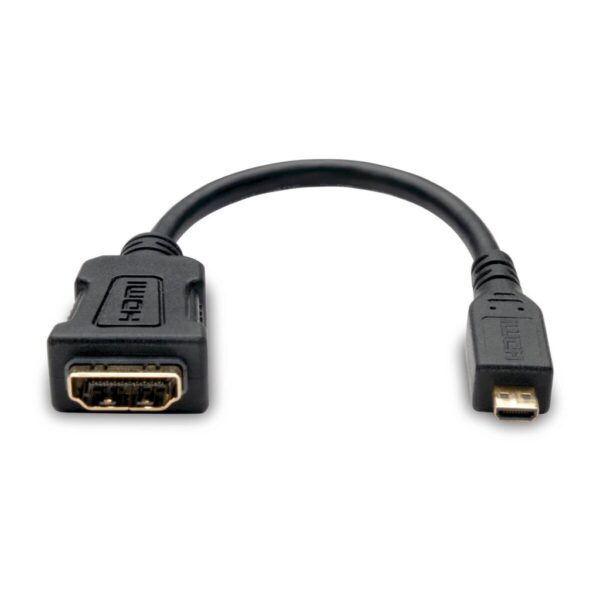 Tripp Lite series Micro HDMI to HDMI Adapter for Ultrabook/Laptop/Desktop PC - (Type D M/F), 6 in. (15.2 cm)