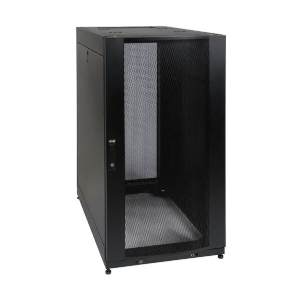 Tripp Lite series 25U SmartRack Standard-Depth Half-Height Rack Enclosure, Doors, Side Panels, Shock Pallet