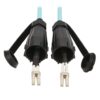 b166161569457746d1fa5c1f5cf58685-3 Tripp Lite series 10Gb Rigid Industrial Duplex Multimode 50/125 OM3 Fiber Patch Cable (LC/LC) - IP68, Aqua, 2 m (6.6 ft.)