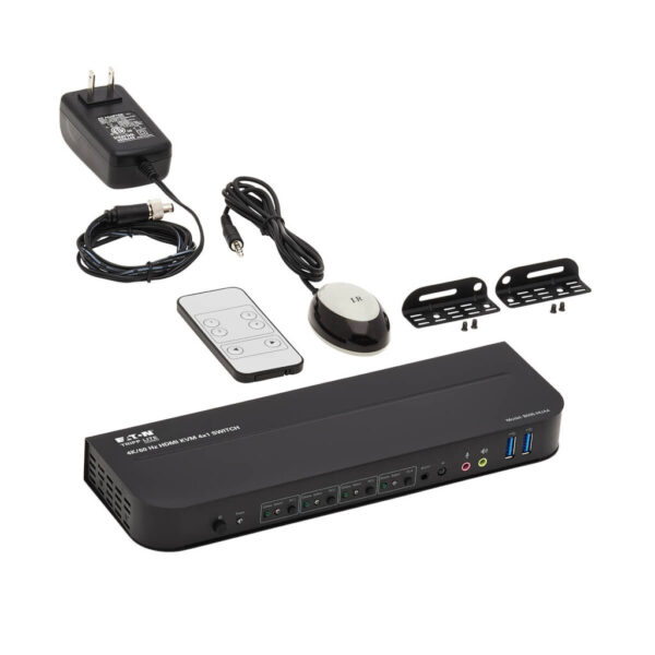 b16c94e66c855df6f82d7630b80e257a Tripp Lite series 4-Port HDMI/USB KVM Switch - 4K 60 Hz, HDR, HDCP 2.2, IR, USB Sharing