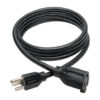 Tripp Lite series Power Extension Cord, NEMA 5-15P to NEMA 5-15R - Heavy-Duty, 15A, 120V, 14 AWG, 6 ft. (1.83 m), Black