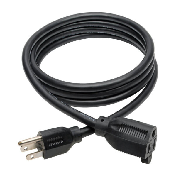 Tripp Lite series Power Extension Cord, NEMA 5-15P to NEMA 5-15R - Heavy-Duty, 15A, 120V, 14 AWG, 6 ft. (1.83 m), Black