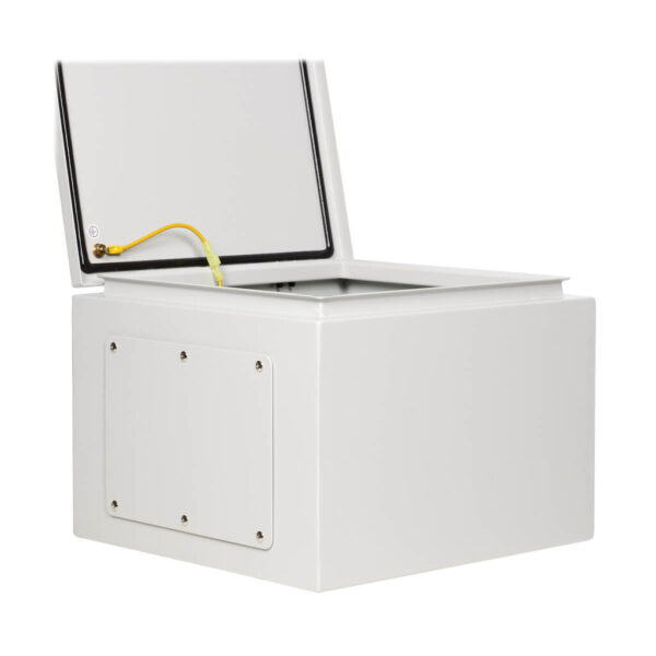 Tripp Lite series SmartRack Outdoor Industrial Enclosure with Lock - NEMA 4, Surface Mount, Metal Construction, 14 x 14 x 10 in., Gray