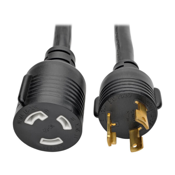 Tripp Lite series Power Extension Cord, NEMA L5-30P to NEMA L5-30R- Heavy-Duty, 30A, 125V, 10 AWG, 15 ft. (4.57 m), Black, Locking Connectors
