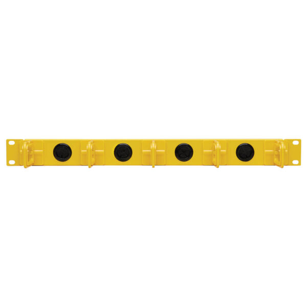 Tripp Lite series Horizontal Cable Manager - Flexible Rings, Yellow, 1U