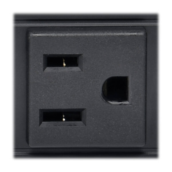 Tripp Lite series 1.5kW Single-Phase Local Metered PDU, 100-127V Outlets (14 5-15R), 5-15P, 15 ft. (4.57 m) Cord, 0U Vertical, 36 in.