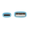 Tripp Lite series Safe-IT USB-A to USB-C Antibacterial Cable, USB 2.0, Ultra Flexible (M/M), Light Blue, 6 ft. (1.8 m)