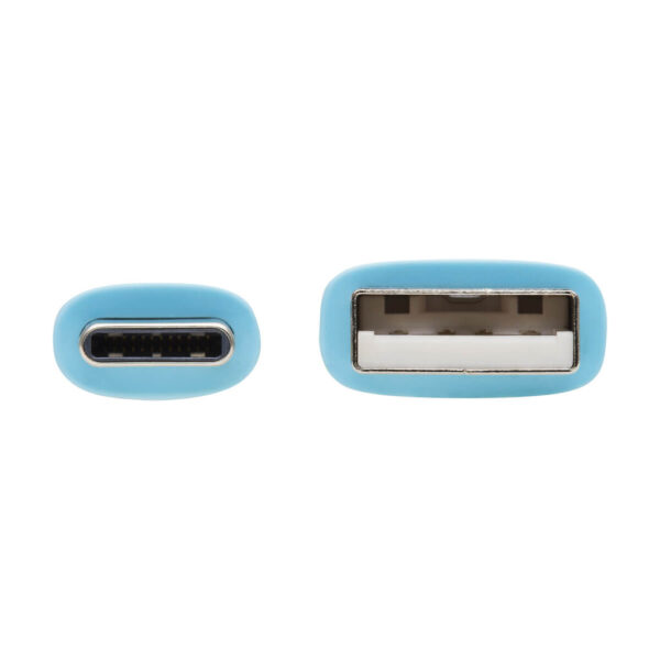 Tripp Lite series Safe-IT USB-A to USB-C Antibacterial Cable, USB 2.0, Ultra Flexible (M/M), Light Blue, 6 ft. (1.8 m)