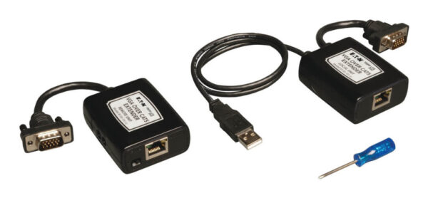 Tripp Lite series VGA over Cat5/6 Extender Kit, Transmitter/Receiver for Video, USB Powered, Up to 500 ft. (152 m), TAA