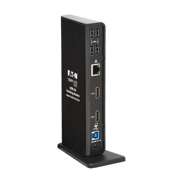 Tripp Lite series USB-A / USB-C Dual Display Docking Station - 1080p 60 Hz HDMI, USB 3.x (5Gbps) and USB 2.0 Hub Ports, GbE