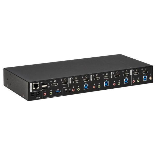 Tripp Lite series 4-Port HDMI Dual-Display KVM Switch - 4K 60 Hz, USB 3.2 Gen 1, HDCP 2.2, USB Sharing, TAA