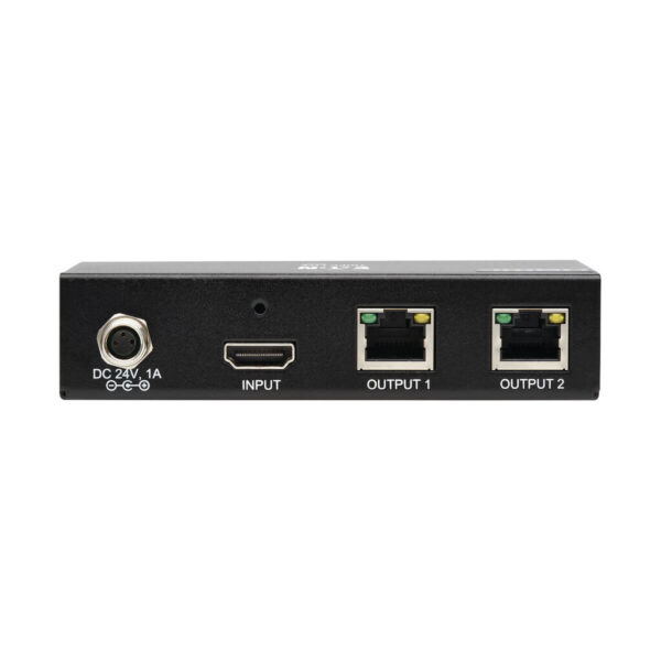 Tripp Lite series 2-Port HDMI over Cat6 Splitter - 4K 60 Hz, HDR, 4:4:4, PoC, HDCP 2.2, 230 ft. (70.1 m), TAA