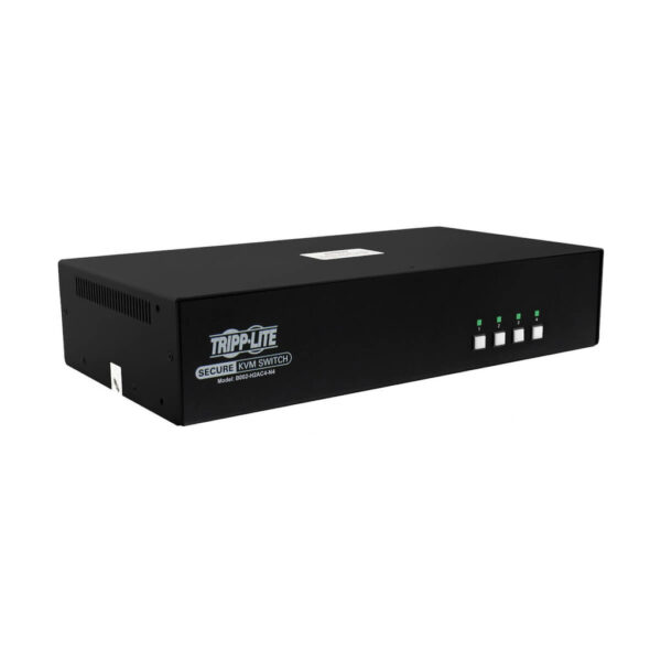 Secure KVM Switch, 4-Port, Dual Head, HDMI to HDMI, 4K, NIAP PP4.0, Audio, CAC, TAA