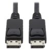Tripp Lite series DisplayPort Cable with Latching Connectors, 4K 60 Hz (M/M), Black, 10 ft. (3.05 m)
