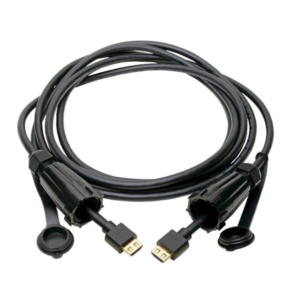 b37e799cf1742776fcfbba2bae2e7d30 Tripp Lite series High-Speed HDMI Cable (M/M) - 4K 60 Hz, HDR, Industrial, IP68, Hooded Connectors, Black, 12 ft.
