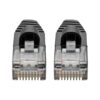 Tripp Lite series Cat6a 10G Snagless Molded Slim UTP Ethernet Cable (RJ45 M/M), Black, 1 ft. (0.31 m)