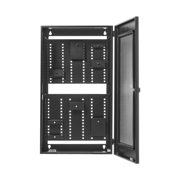 b3c4a99301f233dc21e26aa38368ec1b Tripp Lite series SmartRack 5U Low-Profile Vertical-Mount Switch-Depth Wall-Mount Structured Wiring Enclosure, Adjustable Equipment Brackets